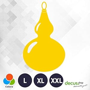 Decus kerstbal 2669 // sticker OEM JDM Style sticker XXL (60×37 cm) geel