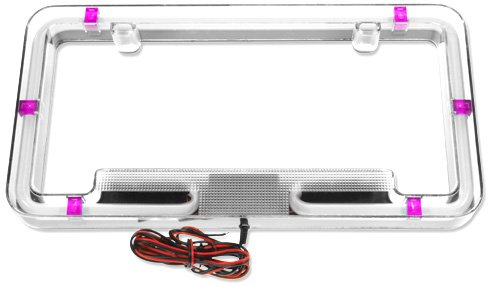 PlasmaGlow 10126 Pink Neon License Plate Frame