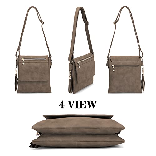 MUIIKOLA Roulens Crossbody Bags for Women, Lightweight Medium Double