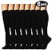 ACTINPUT Compression Socks (8 Pairs) for Women & Men 15-20mmHg - Best Medical,Nursing,Hiking,Recovery & Flight Socks
