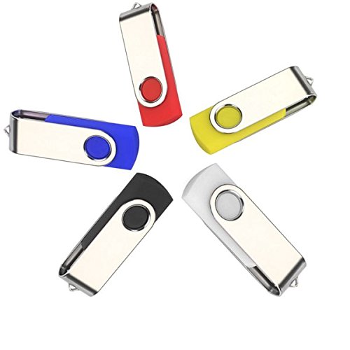 Anloter™ 5 Pack Nice Swivel Design New USB3.0 Flash Drive Memory Stick Fold Storage Thumb Stick Pen (3.0/16GB)