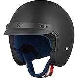 ILM 3/4 Open Face Motorcycle Helmets, Retro Vintage