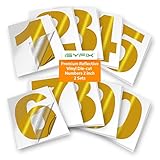 iSYFIX Reflective Yellow Vinyl Numbers Stickers