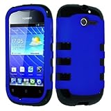 Huawei Ascend Y Case, CoverON® [TPU Hybrid Series] Protective Dual Layer Hybrid Armor Phone Cover Case for Huawei Ascend Y M866 - Blue & Black