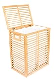 BIRDROCK HOME Bamboo Zen Laundry Hamper with Lid