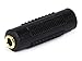 Monoprice 3.5mm Stereo Jack to 3.5mm Stereo Jack Adapter - Gold Plated, Black