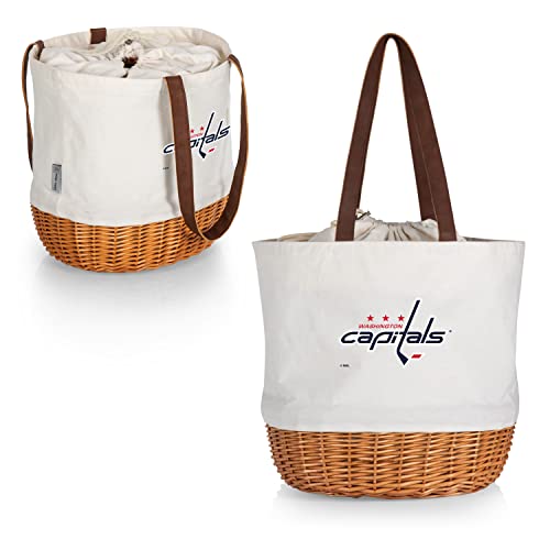 PICNIC TIME NHL Washington Capitals Coronado Canvas and Willow Basket Tote, Pic…