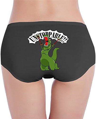 Msyspsc Unstoppable Cool Dinosaur Sexy Women's Panties X-Large Black