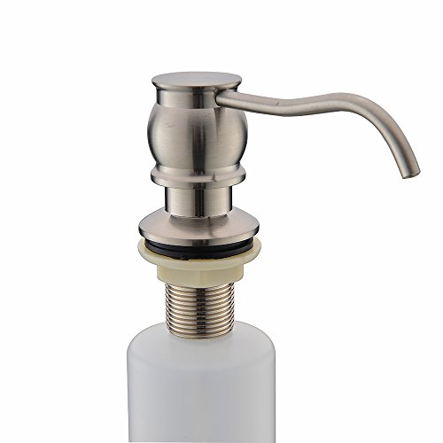 VCCUCINE Antique Country Deck Mount Brushed Nickel Kitchen Sink Granite Countertop Hand Pump Replacement Soap Dispenser, Stainless Steel Liquid Dish Dispenser