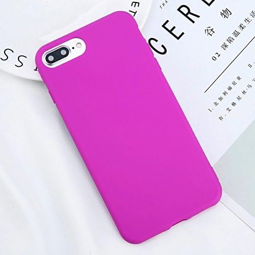 Aimartz(TM) Simple Candy Color Plain Phone Case For iPhone 6 6S Plus Soft TPU Silicon Full Back Cover For iPhone 8 7 Plus Cases Capa [Purple For iPhone 6 6s Plus]