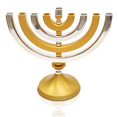 shiny finished Hanukkah Menorah,Many optional colors,Judaica