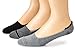 Sperry Top-Sider Men's Skimmers Feed Stripe 3 Pair Pack Liner Socks, Black/Charcoal Heather, 10-13 (Shoe Size 6-12)