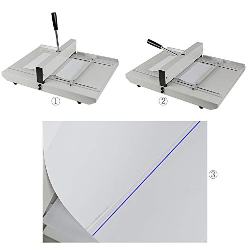 Enshey 13.7" 350mm Manual Creasing Machine Scoring Paper Creasing Machine Scorer Perforator Paper Creaser Creasing Desktop A4 Paper Card Machine High Gloss Covers