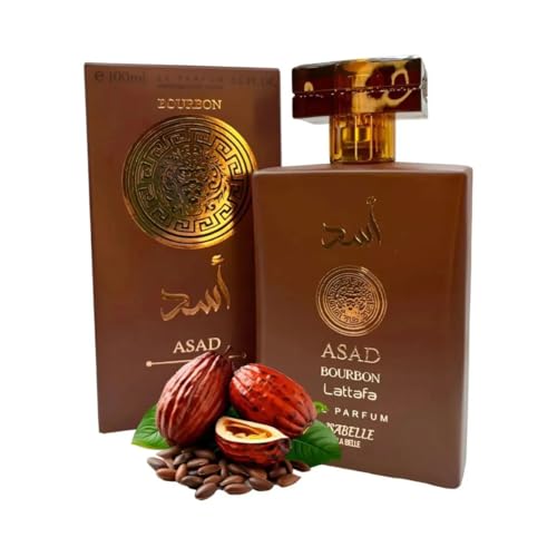 Perfume Arábe Asad Bourbon Isabelle La Belle 100ml, Amadeirado com Notas de Pimenta Rosa, Âmbar e Lavanda