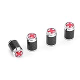 Real Carbon Fiber Metal Wheel Valve Cap Auto Tyre