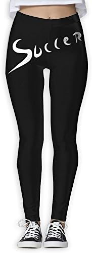 KLYUJIA Yoga Pants, Women's Power Flex Soccer Word Yoga Leggings Tummy Control Workout Running Leggings