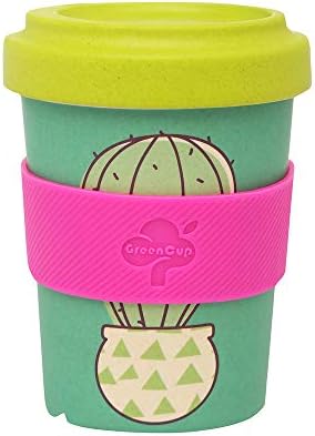 Back To Earth by Shoppers Stop Round Cactus Printed Travel Mug with Lid_Green_Free Size