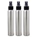 JUVITUS Aluminum Refillable Black Spray Bottle Mister - 4 oz (3 Pack) + Travel Bag