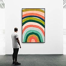 signwin Framed Canvas Wall Art Color Block Canvas Prints Home Artwork Decoration for Living Room,Bedroom - 16x24 inches