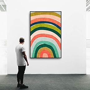 Framed Canvas Wall Art Color Block Canvas Prints Home Artwork Decoration for Living Room,Bedroom - 16x24 inches