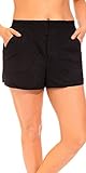 swimsuitsforall Women's Plus Size Chlorine Resistant Cargo Short 18 Black