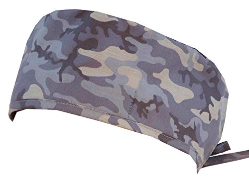 Mens and Womens Surgical Scrub Cap - Blue Camo