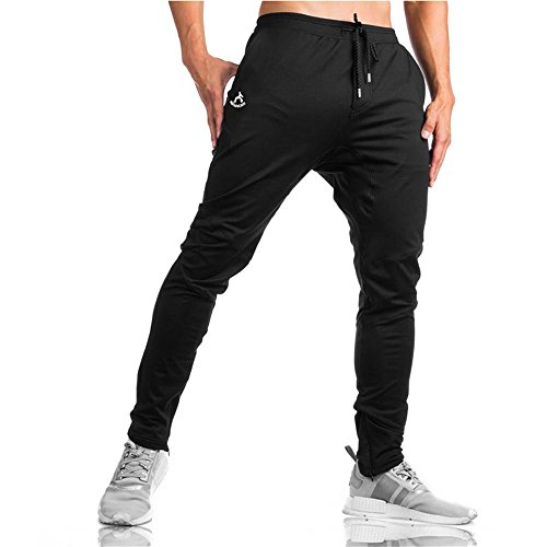 SAMZUEO Men's Jogger Pants Active Basic Joggers Sweatpants Urban Tapered Slim Fit