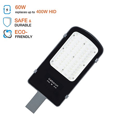 Gebosun Dusk to Dawn LED Outdoor Barn Security Light (Photocell Included) - 60W 9200 Lumen 6000k Street Floodlight Yard Light for Area Lighting(Waterproof IP65), 5-Year Warranty (not Solar lamp) - Thumbnail 2