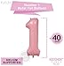 Pink 1 Balloons for 1st Birthday - Large, 40 Inch Number 1 Balloon | 1 Birthday Balloon for Happy Birthday Decorations | 1st Birthday Decorations for Girls | 1 Year Old Balloon for Anniversary Party