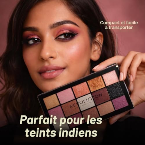 Revolution Reloaded Eyeshadow Palette, Affection, 15 Shades