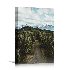 signwin Canvas Wall Art Green Forest Dramatic Forest...