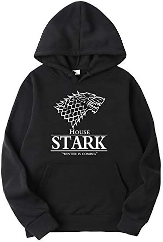 Game of Thrones Pullover Long Sleeve Crewneck Sweatshirt Solid Color Hooded Sweatshirt Unisex