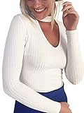 Simplee Apparel Women's Halter Ribbed Short Knitted Sweater Pullover Choker Top
