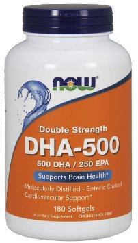 NOW Foods DHA-500, 180 Softgels , Pack of 3 NOW Foods DHA-500, 180 Softgels , Pack of 3