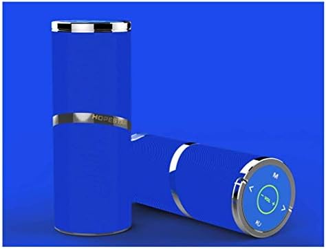 Portable Speakers Cylindrical Touch-Controlled High-Power Portable Bluetooth Speaker Outdoor Waterproof Wireless Sound Subwoofer Blue