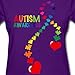 Autism Awareness Puzzle Piece Ribbon Women's T-Shirt by Spreadshirt, M, purple