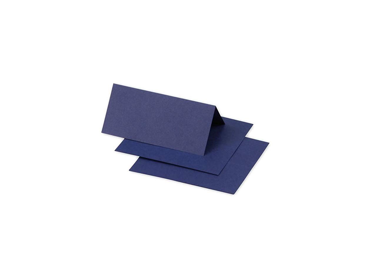Clairefontaine 75068C Pack of 25 Place Cards Format 8,5x8cm 210g/m² Colour Midnight Blue Invitation Events and Correspondence Range Pollen Smooth Premium Paper