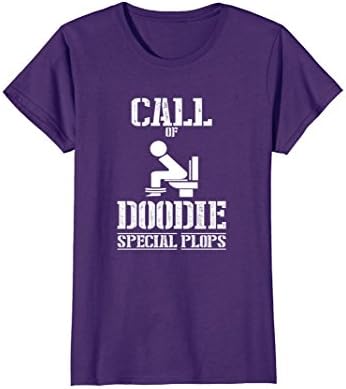 Womens Call Of Doodie Special Plops T-shirt Duty Tee Medium Purple