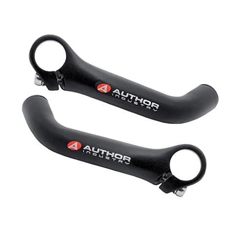 A AUTHOR Author Fahrrad Lenkerhörnchen ABE-30N Gebogen Bar Ends 150 mm Alu 22,2 Schwarz