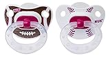 NUK Sports Puller Pacifier, Baseball/Football Girl, 6-18 Months, 2 Pack