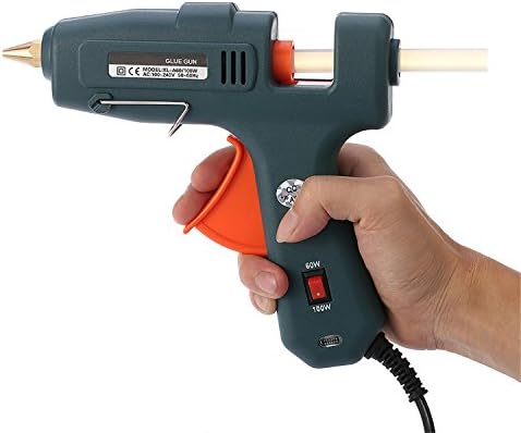 BapUp 60W/100W Switchable Hot Melt Air Glue Gun High Temp Heater Mini Gun Repair Heat tool W/ 20pcs Glue Sticks for Metal/Wood Working