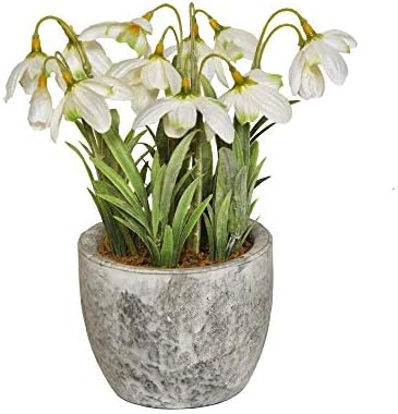 MARJON FlowersSnowdrops Artificial Flowers in Pot