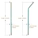 Accmor Reusable Rainbow Drinking Straws, 18/8 Stainless Steel 10.5inch Extra Long Straws Set for 20 & 30oz YETI RTIC OZARK TERVIS Tumbler Moscow Mule Cups + 2 Cleaning Brushes(3 Straight and 3 Bend)