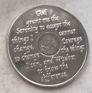 Set of 12 Aluminum AA Medallions Chips 24 Hours Months 1-11 Alcoholics Anonymous Medallion Chip Bulk Lot - Thumbnail 2