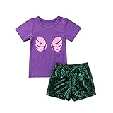 Lefyira 2PCS Infant Baby Girls Shell Printing