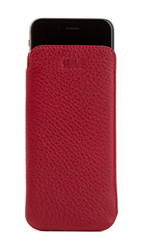 Sena UltraSlim Classic, Leather thin sleeve Pouch for iPhone 7 PLUS - Red