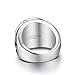 LAOYOU Men's St Benedict Ring Stainless Steel Christian Mens Catholic Saint Benedict Exorcism Rings Gift Cross Demon Protection Ghost Hunter CSPB for Men Son Dad Boyfriend Vintage Antique Size 8