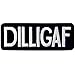 EmbTao DILLIGAF Biker Embroidered Iron On Sew On Patch