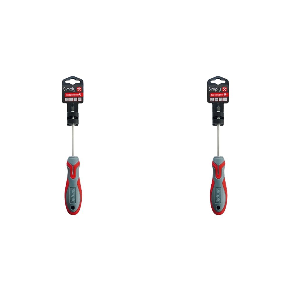 Simply T20 Torx Head Screwdriver with Greater Strength and Durability, Extra Grip on The Screws Head (Pack of 2)