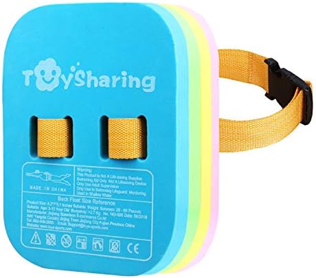 Back Float Safety Swim Bubble with Adjustable Layers Swim Belts Comfortable Waterproof Floaties Device for Kids Toddler Swimming Floats - 4 Color Split Float